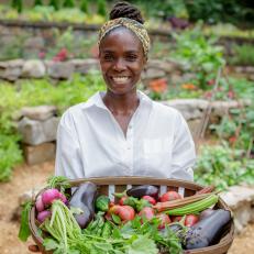 Jamila Norman Displays a Bounty of Vegetables