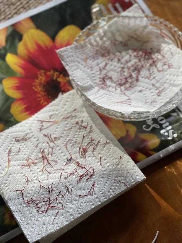 Saffron Threads Drying