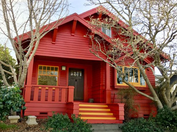Unique Red House in California