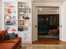 Built-Ins and Pocket Doors in Dining Room