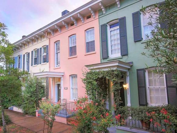 This pink row in Savannah was featured in HGTV Magazine.