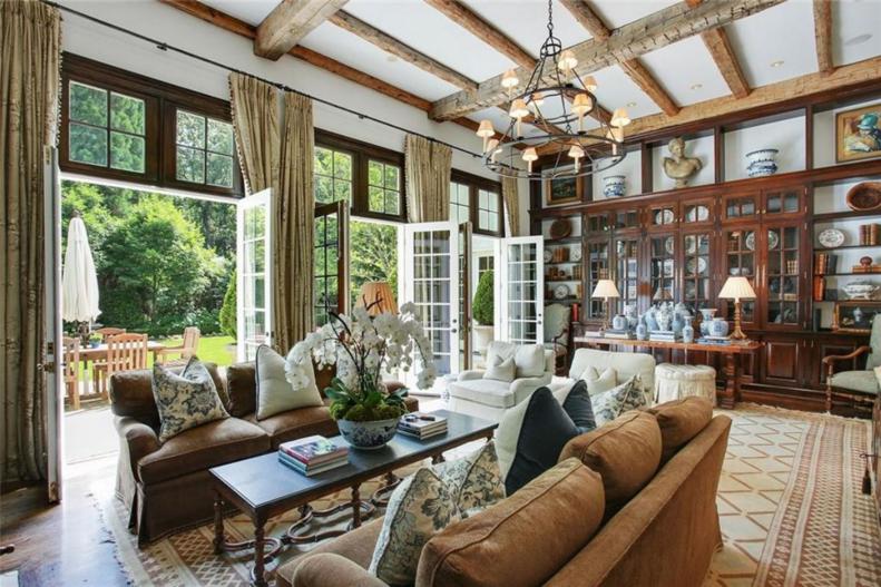 Neutral French Country Living Room