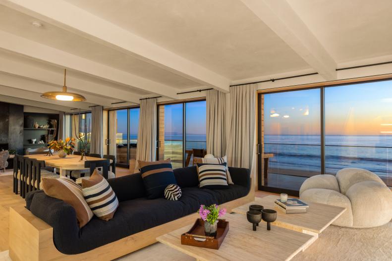 Living Room With Floor-to-Ceiling Windows