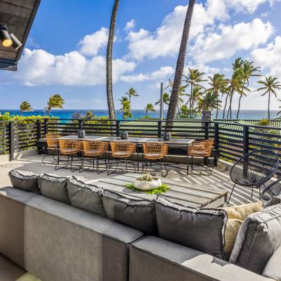 Tropical Deck Space in Hawaii With Ocean Views