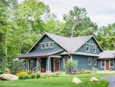 Teal New-Build Home With Craftsman Architecture