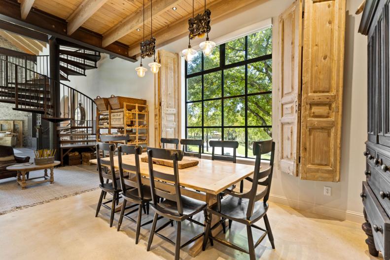 Country Dining Area With Shutters