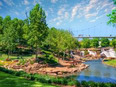 A previously polluted and neglected river flowing through downtown Greenville has been cleaned up and revitalized into an urban part beloved by locals.