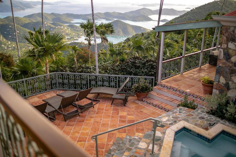 Terracotta Patio Overlooks the Caribbean