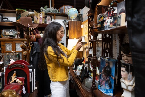 The Six Bells owner Audrey Gelman shopping.