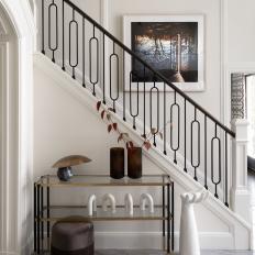 Transitional Foyer With Staircase 