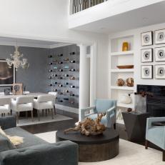 Open Concept Living Room With Neutral Color Palette 