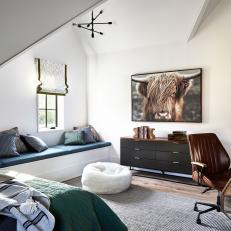 Modern A-Frame Bedroom With Reading Nook