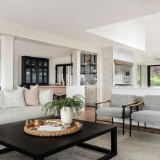 Open Plan Layout With Neutral Contemporary Furniture