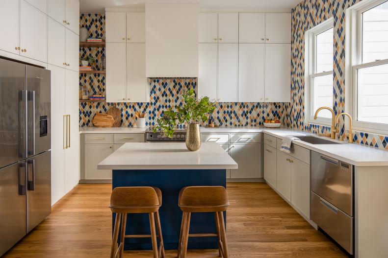 Kitchen With Tiled Walls