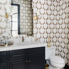 Glam Bathroom With Gold Accents