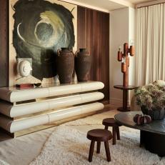 Eclectic Living Room With Earth Tones