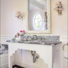 Bathroom Vanity With Gray Marble