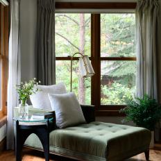 Sitting Area With Green Chaise