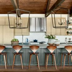 Norman Barstools Add Midcentury-Modern Style to Kitchen Island