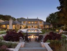 Grand Mediterranean-Inspired Home with Pool and Fire Pit