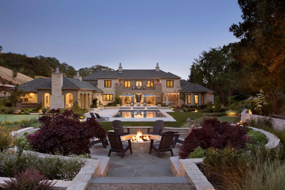 Grand Mediterranean-Inspired Home with Pool and Fire Pit