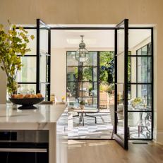 Modern Oak Kitchen With Sunroom