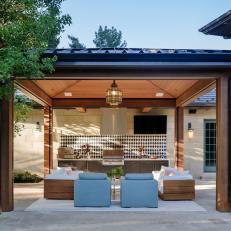 Covered Patio With Grilling Station