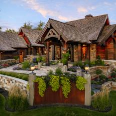 Front Exterior of a Rustic, Modern Cabin