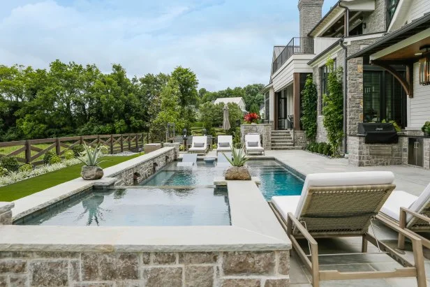 Modern Farmhouse Backyard Retreat With Plunge Pool | HGTV