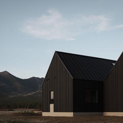 Black Modern Exterior With Pitched Roof