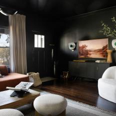 Eclectic Living Room With Rich Earth Tones 