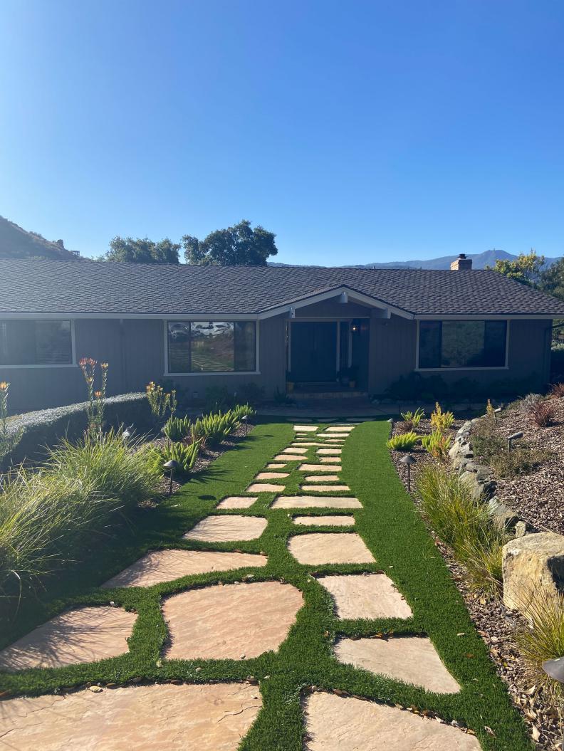 Before the renovation, the home's exterior was lacking personality and curb appeal. 