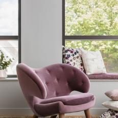Purple Armchair and Window Seat