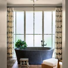 Neutral Transitional Bathroom With Large Soaking Tub