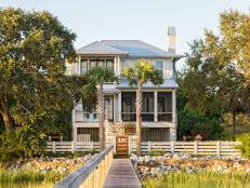 Rear Exterior View of a Lowcountry Home