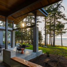 Concrete Porch and Water View