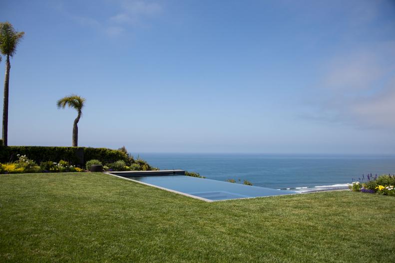 Oceanfront Backyard With Infinity Pool