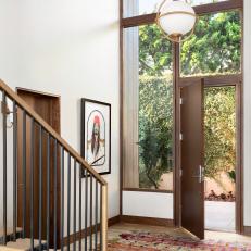 Midcentury Entry With Wood Details