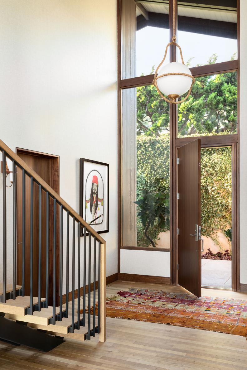 Midcentury Entry With Wood Details