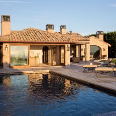 Mediterranean Style Patio and Pool
