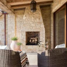 Mediterranean Style Outdoor Sitting Area