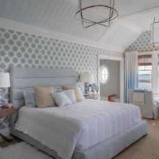Coastal Blue and White Bedroom
