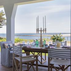 Outdoor Dining Table With Ocean View