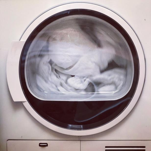 Tumble dryer in motion