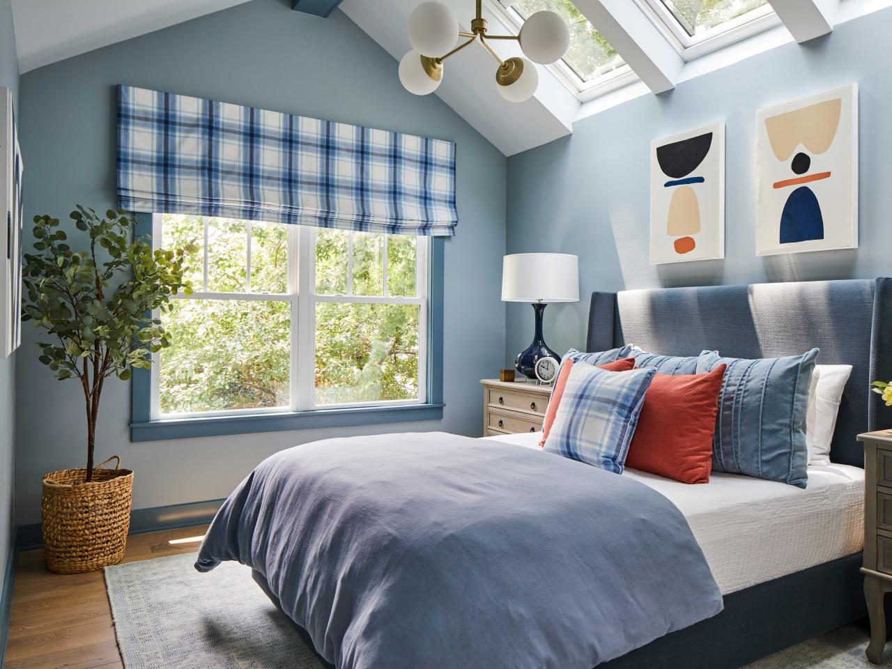 light blue grey bedroom