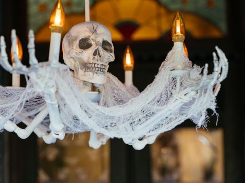 How to Make a Skeleton Chandelier for Halloween