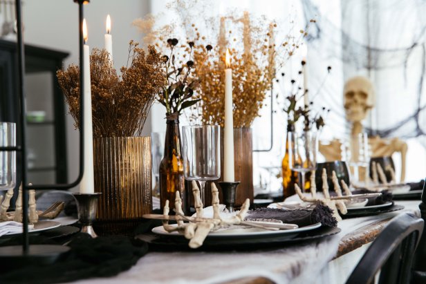 How to Create a Modern Halloween Tablescape | HGTV