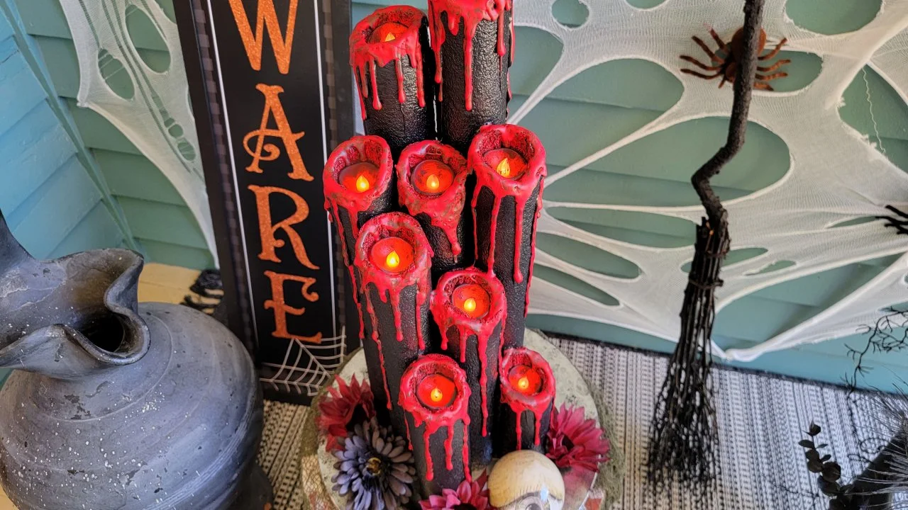 How to Make Large Halloween Candles Out of Pool Noodles | HGTV
