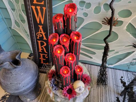 How to Make Scary Halloween Candles Out of Pool Noodles