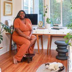 Mixed Media Artist Ashley Johnson At Home In Her Sunroom